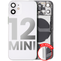 Back Housing W/ Small Components Pre-Installed Compatible For iPhone 12 Mini (US Version) (Used OEM Pull: Grade C) (White)