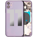 Back Housing W/ Small Components Pre-Installed Compatible For iPhone 11 (Used OEM Pull: Grade C) (Purple)