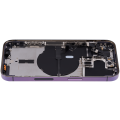 Back Housing W/ Small Pre-Installed Compatible For iPhone 14 Pro (U.S Version) (No Logo) (Aftermarket Plus) (Deep Purple)